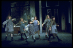 Orphans, incl. Danielle Brisebois in a scene from the Broadway production of the musical "Annie."