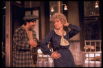 Actress Dorothy Loudon as Miss Hannigan (R) in a scene from the Broadway production of the musical "Annie."