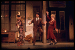 L-R) Actors Barbara Erwin, Robert Fitch and Dorothy Loudon in a scene from the Broadway production of the musical "Annie."