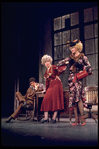 (L-R) Actors Robert Fitch, Dorothy Loudon and Barbara Erwin in a scene from the Broadway production of the musical "Annie.".