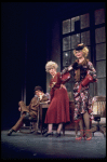 (L-R) Actors Robert Fitch, Dorothy Loudon and Barbara Erwin in a scene from the Broadway production of the musical "Annie." 