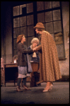 L-R) Actresses Andrea McArdle as Annie, Dorothy Loudon as Miss Hannigan and Sandy Faison as Grace in a scene from the Broadway production of the musical "Annie."