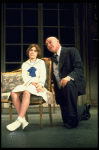 Actors Reid Shelton as Daddy Warbucks and Andrea McArdle as Annie in a scene from the Broadway production of the musical "Annie."