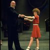 Actors Reid Shelton as Daddy Warbucks and Andrea McArdle as Annie in a scene from the Broadway production of the musical "Annie."