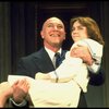 Actors Reid Shelton as Daddy Warbucks and Andrea McArdle as Annie in a scene from the Broadway production of the musical "Annie."