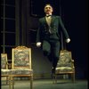 Actor Edwin Bordo jumping in a scene from the Broadway production of the musical "Annie."