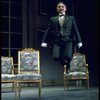 Actor Edwin Bordo jumping in a scene from the Broadway production of the musical "Annie."