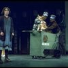 Actress Andrea McArdle as Annie w. Sandy being taken away by dog catchers in a scene from the Broadway production of the musical "Annie."