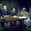 Actors Reid Shelton as Daddy Warbucks (C) and Sandy Faison as Grace (R) in a scene from the Broadway production of the musical "Annie."