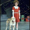 Actress Andrea McArdle as Annie w. Sandy in a scene from the Broadway production of the musical "Annie."