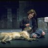 Actress Andrea McArdle as Annie w. Sandy in a scene from the Broadway production of the musical "Annie."