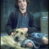 Actress Andrea McArdle as Annie w. Sandy in a scene from the Broadway production of the musical "Annie."