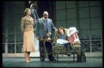 Actors Andrea McArdle as Annie, Sandy Faison as Grace and Reid Shelton as Daddy Warbucks in a scene from the Broadway production of the musical "Annie."