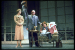 Actors Andrea McArdle as Annie, Sandy Faison as Grace and Reid Shelton as Daddy Warbucks in a scene from the Broadway production of the musical "Annie."
