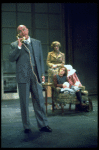 Actors Andrea McArdle as Annie, Sandy Faison as Grace and Reid Shelton as Daddy Warbucks in a scene from the Broadway production of the musical "Annie."