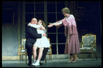 Actors Andrea McArdle as Annie, Sandy Faison as Grace and Reid Shelton as Daddy Warbucks in a scene from the Broadway production of the musical "Annie."