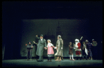 Actors Andrea McArdle as Annie, Sandy Faison as Grace and Reid Shelton as Daddy Warbucks in a scene from the Broadway production of the musical "Annie."