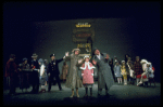 Actors Andrea McArdle as Annie, Sandy Faison as Grace and Reid Shelton as Daddy Warbucks in a scene from the Broadway production of the musical "Annie."