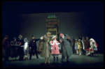 Actors Andrea McArdle as Annie, Sandy Faison as Grace and Reid Shelton as Daddy Warbucks in a scene from the Broadway production of the musical "Annie."