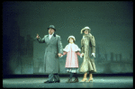 Actors Andrea McArdle as Annie, Sandy Faison as Grace and Reid Shelton as Daddy Warbucks in a scene from the Broadway production of the musical "Annie."