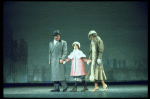 Actors Andrea McArdle as Annie, Sandy Faison as Grace and Reid Shelton as Daddy Warbucks in a scene from the Broadway production of the musical "Annie."