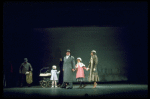 Actors Andrea McArdle as Annie, Sandy Faison as Grace and Reid Shelton as Daddy Warbucks in a scene from the Broadway production of the musical "Annie."