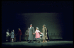 Actors Andrea McArdle as Annie, Sandy Faison as Grace and Reid Shelton as Daddy Warbucks in a scene from the Broadway production of the musical "Annie."