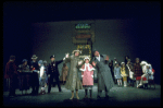 Actors Andrea McArdle as Annie, Sandy Faison as Grace and Reid Shelton as Daddy Warbucks in a scene from the Broadway production of the musical "Annie."
