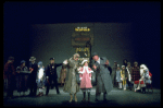 Actors Andrea McArdle as Annie, Sandy Faison as Grace and Reid Shelton as Daddy Warbucks in a scene from the Broadway production of the musical "Annie."