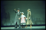 Actors Andrea McArdle as Annie, Sandy Faison as Grace and Reid Shelton as Daddy Warbucks in a scene from the Broadway production of the musical "Annie."