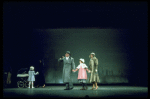 Actors Andrea McArdle as Annie, Sandy Faison as Grace and Reid Shelton as Daddy Warbucks in a scene from the Broadway production of the musical "Annie."