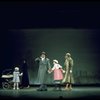 Actors Andrea McArdle as Annie, Sandy Faison as Grace and Reid Shelton as Daddy Warbucks in a scene from the Broadway production of the musical "Annie."