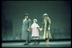 Actors Andrea McArdle as Annie, Sandy Faison as Grace and Reid Shelton as Daddy Warbucks in a scene from the Broadway production of the musical "Annie."