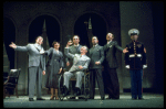 Actor Raymond Thorne as FDR (C) in a scene from the Broadway production of the musical "Annie."