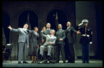 Actor Raymond Thorne as FDR (C) in a scene from the Broadway production of the musical "Annie."