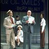 Actors Reid Shelton as Daddy Warbucks (2L) and Andrea McArdle as Annie (3L) in a scene from the Broadway production of the musical "Annie."