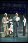 Actors Reid Shelton as Daddy Warbucks (2L) and Andrea McArdle as Annie (3L) in a scene from the Broadway production of the musical "Annie."