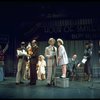 Actors Reid Shelton as Daddy Warbucks (3L) and Andrea McArdle as Annie (4L in a scene from the Broadway production of the musical "Annie."
