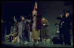 Hooverville-ites in a scene from the Broadway production of the musical "Annie."