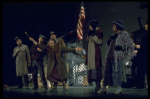 Hooverville-ites in a scene from the Broadway production of the musical "Annie."