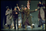 Hooverville-ites in a scene from the Broadway production of the musical "Annie."