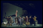 Hooverville-ites in a scene from the Broadway production of the musical "Annie."