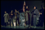 Hooverville-ites in a scene from the Broadway production of the musical "Annie."