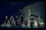 Hooverville-ites in a scene from the Broadway production of the musical "Annie."