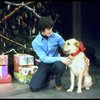 Sandy w. her trainer Bill Berloni on the set of the Broadway production of the musical "Annie."