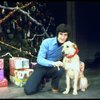 Sandy w. her trainer Bill Berloni on the set of the Broadway production of the musical "Annie."