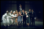 Actresses Sandy Faison as Grace (5L) and Andrea McArdle as Annie (C) in a scene from the Broadway production of the musical "Annie."