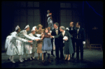 Actresses Sandy Faison as Grace (5L) and Andrea McArdle as Annie (C) in a scene from the Broadway production of the musical "Annie."