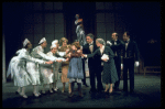 Actresses Sandy Faison as Grace (5L) and Andrea McArdle as Annie (C) in a scene from the Broadway production of the musical "Annie."