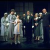 Sandy Faison as Grace (2L), Andrea McArdle as Annie (4L) and Reid Shelton as Daddy Warbucks (R) in a scene from the Broadway production of the musical "Annie."